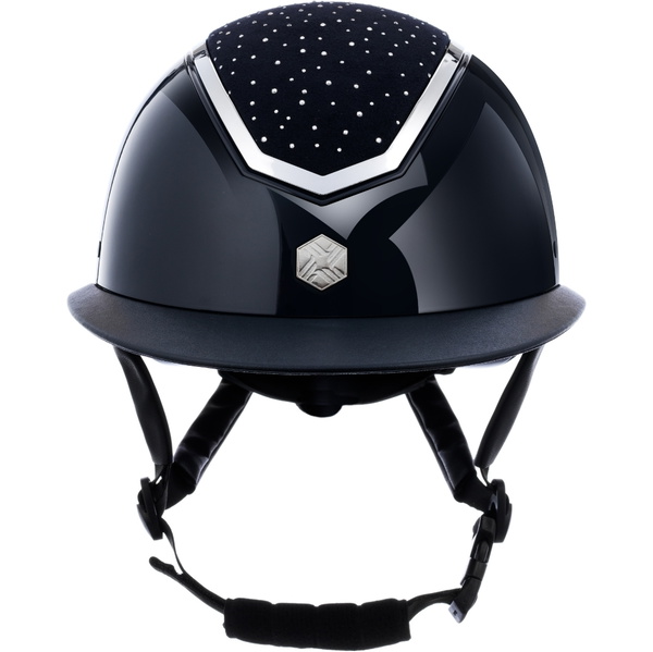 Charles Owen Kylo Casque De équitation Crystal Wide Peak Riding Helmet KYLOWC - Navy Gloss / Silver